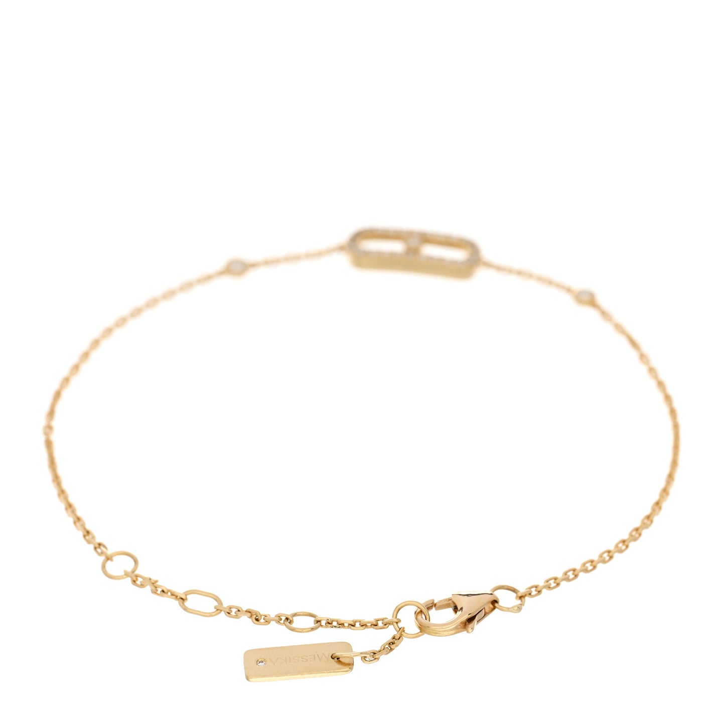 18K Yellow Gold Diamond Move Uno Pave Bracelet