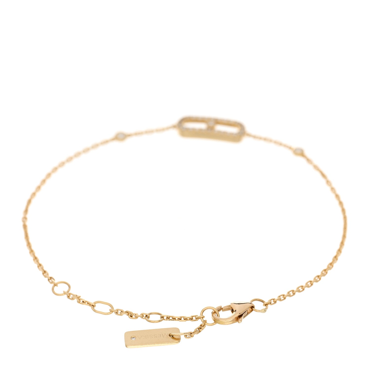 Messika 18K Yellow Gold Diamond Move Uno Pave Bracelet 2 of 4
