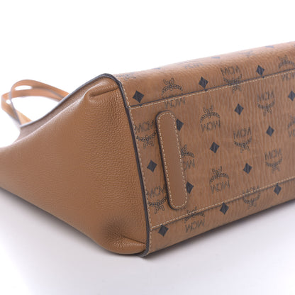 MCM Visetos Medium Yris Shopper Tote Cognac 8 of 9