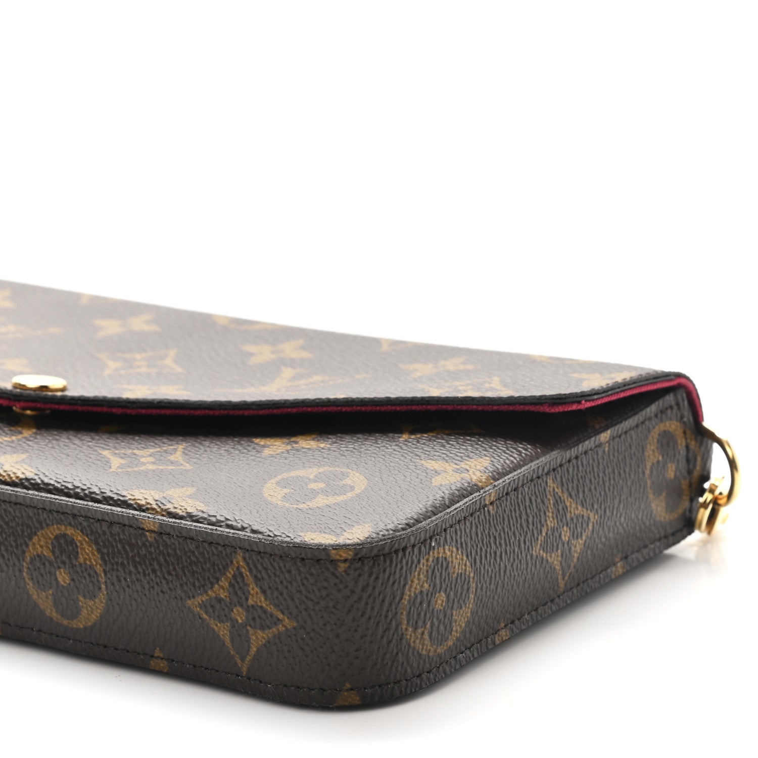 Louis Vuitton Monogram Pochette Felicie Chain Wallet Fuchsia 11 of 12