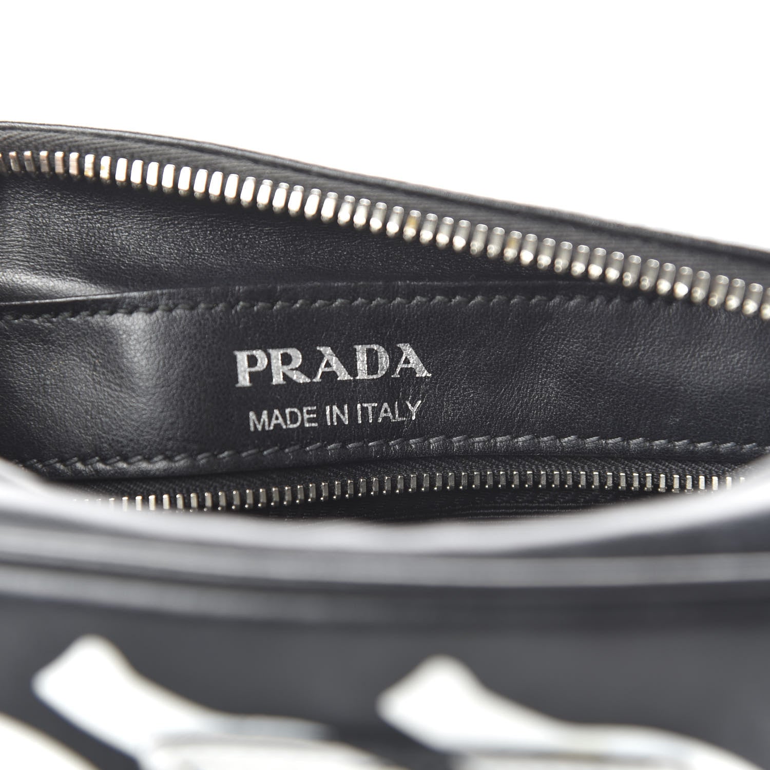 Prada City Calf Banana Print Camera Bag Black Fuchsia 8 of 9