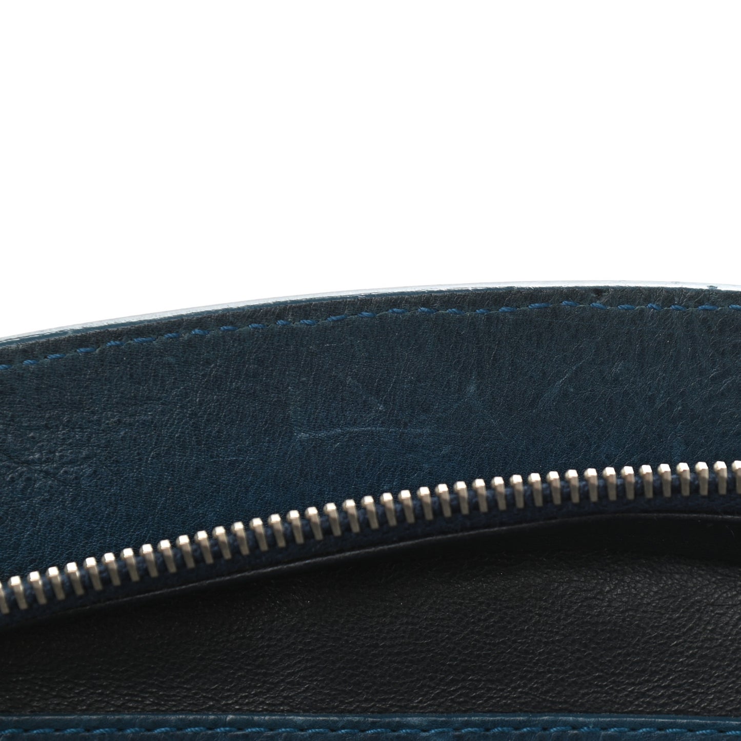Calfskin Frame Satchel Blue