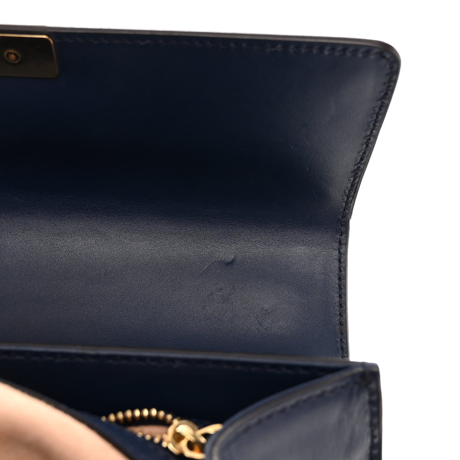 Gucci Guccissima Signature Small Padlock Top Handle Bag Blue Agata 8 of 12