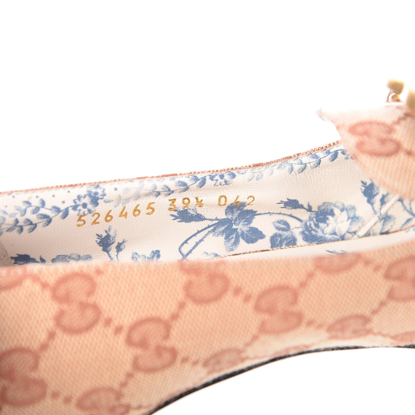 Monogram GG Victoire 55mm Loafer Pumps 39.5 Beige Ruggine