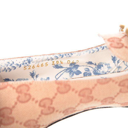 Gucci Monogram GG Victoire 55mm Loafer Pumps 39.5 Beige Ruggine 9 of 10