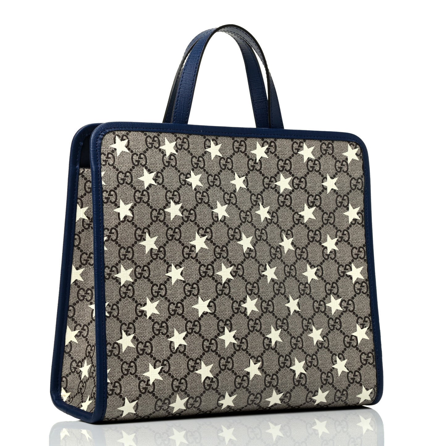 GG Supreme Monogram Stars Childrens Tote Beige Ebony Yellow Royal