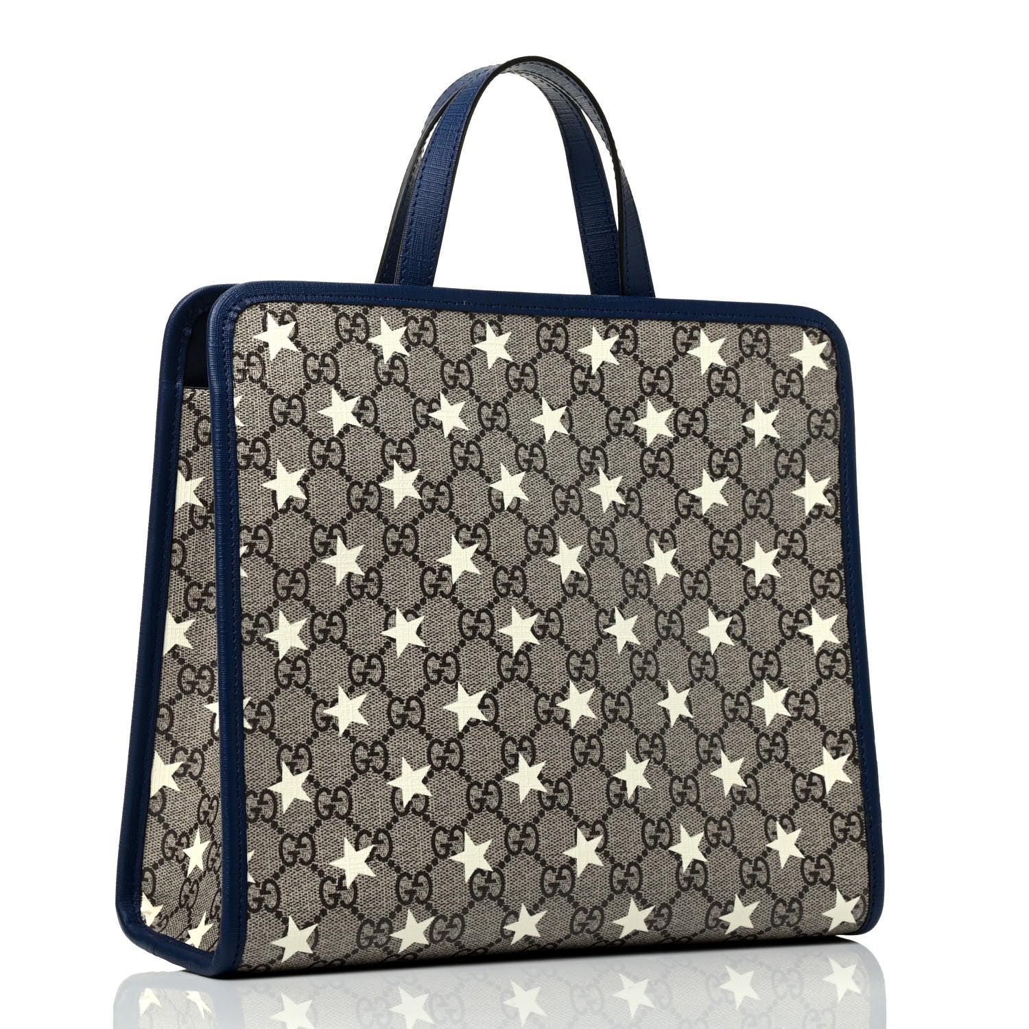 Gucci GG Supreme Monogram Stars Childrens Tote Beige Ebony Yellow Royal 2 of 4