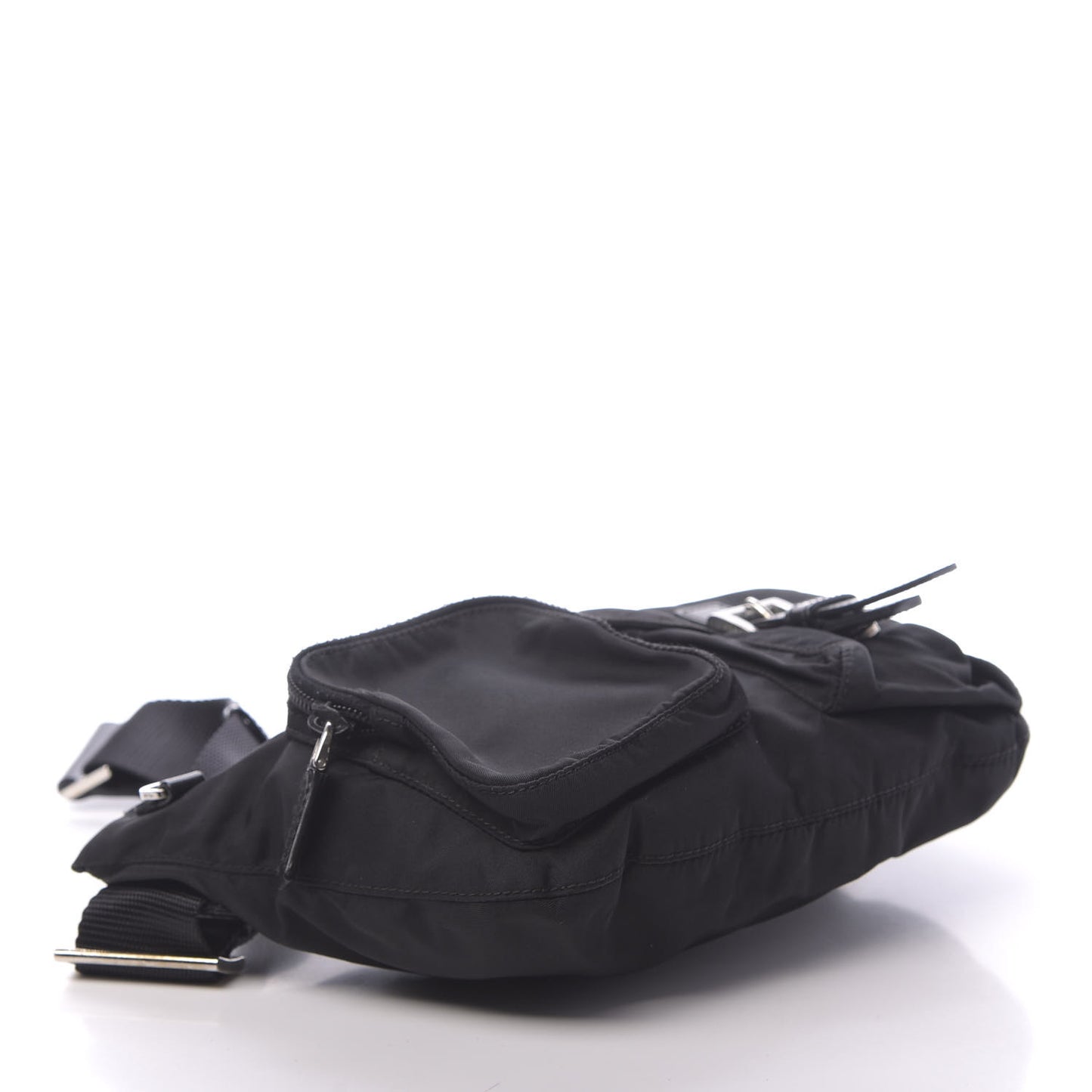 Tessuto Nylon Saffiano Belt Bag Black