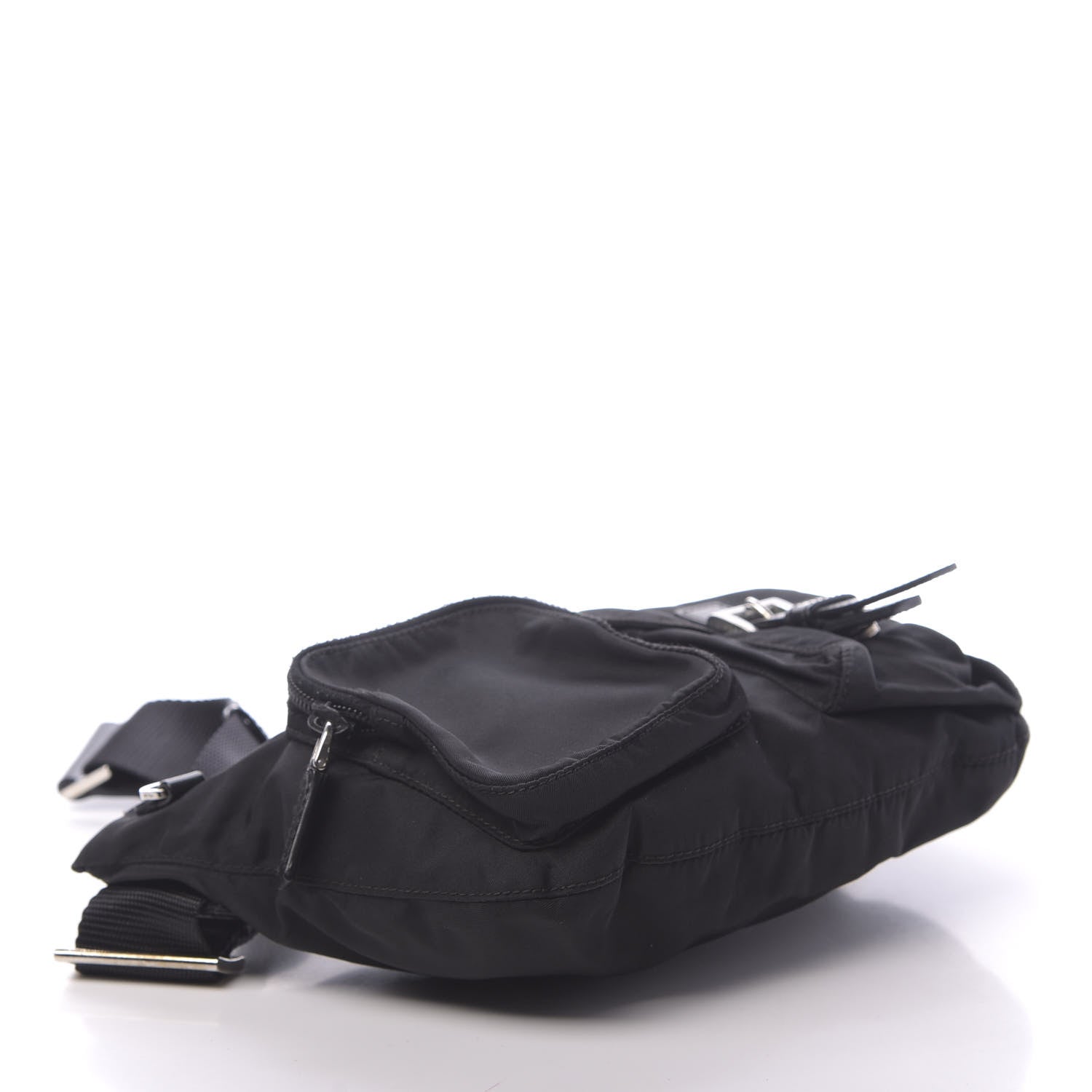Prada Tessuto Nylon Saffiano Belt Bag Black 5 of 12
