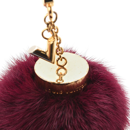 Louis Vuitton Mink Fur Bubble Duo Bag Charm Violet Pink 4 of 5