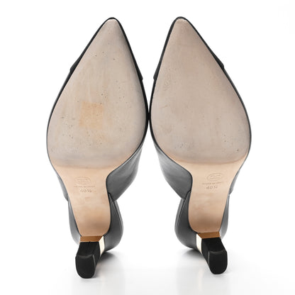 Chanel Lambskin Grosgrain Cap Toe CC Mules 40.5 Black 5 of 11