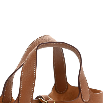 Hermes Taurillon Clemence Picotin Lock 18 PM Gold 10 of 11