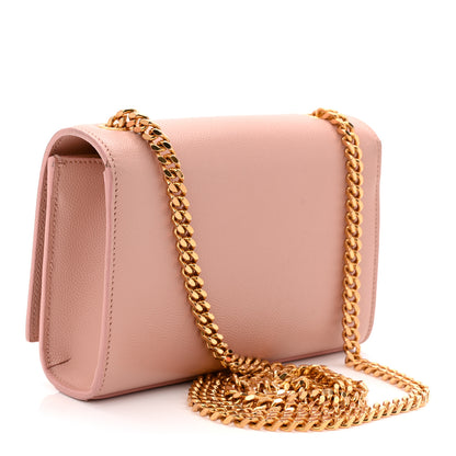 Saint Laurent Grain De Poudre Small Monogram Kate Satchel Pale Blush 3 of 11