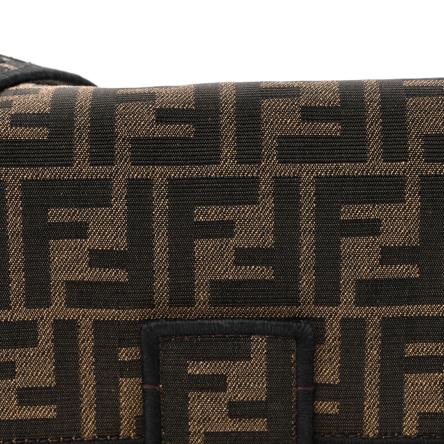 Fabric Jacquard FF 1974 Medium Baguette Tobacco Moro Black