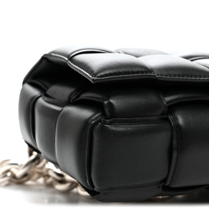 Bottega Veneta Lambskin Maxi Intreccio Padded Chain Cassette Crossbody Bag Black 9 of 10