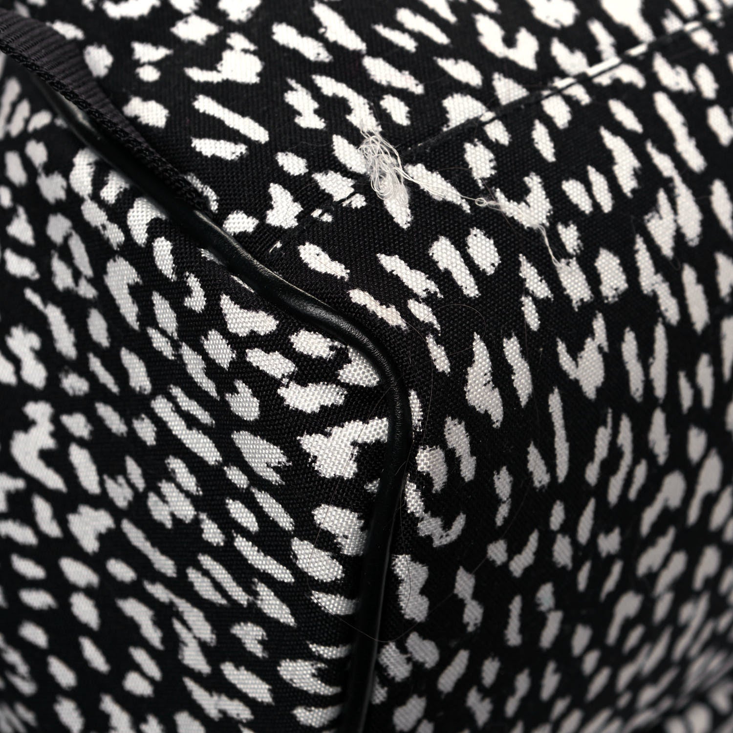 Saint Laurent Canvas Leopard Print City Backpack Black White 10 of 11
