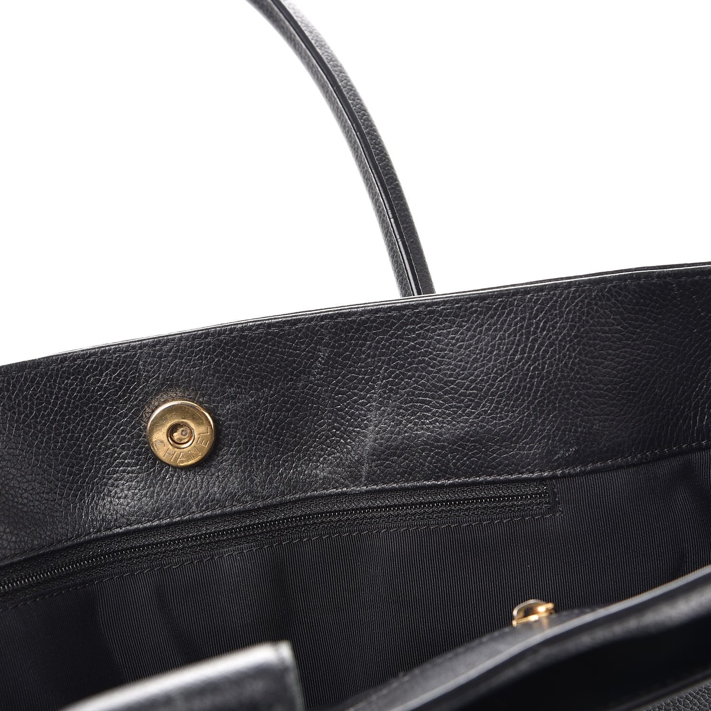 Calfskin Tall Cerf Tote Black