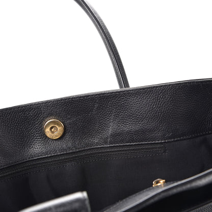Chanel Calfskin Tall Cerf Tote Black 8 of 23