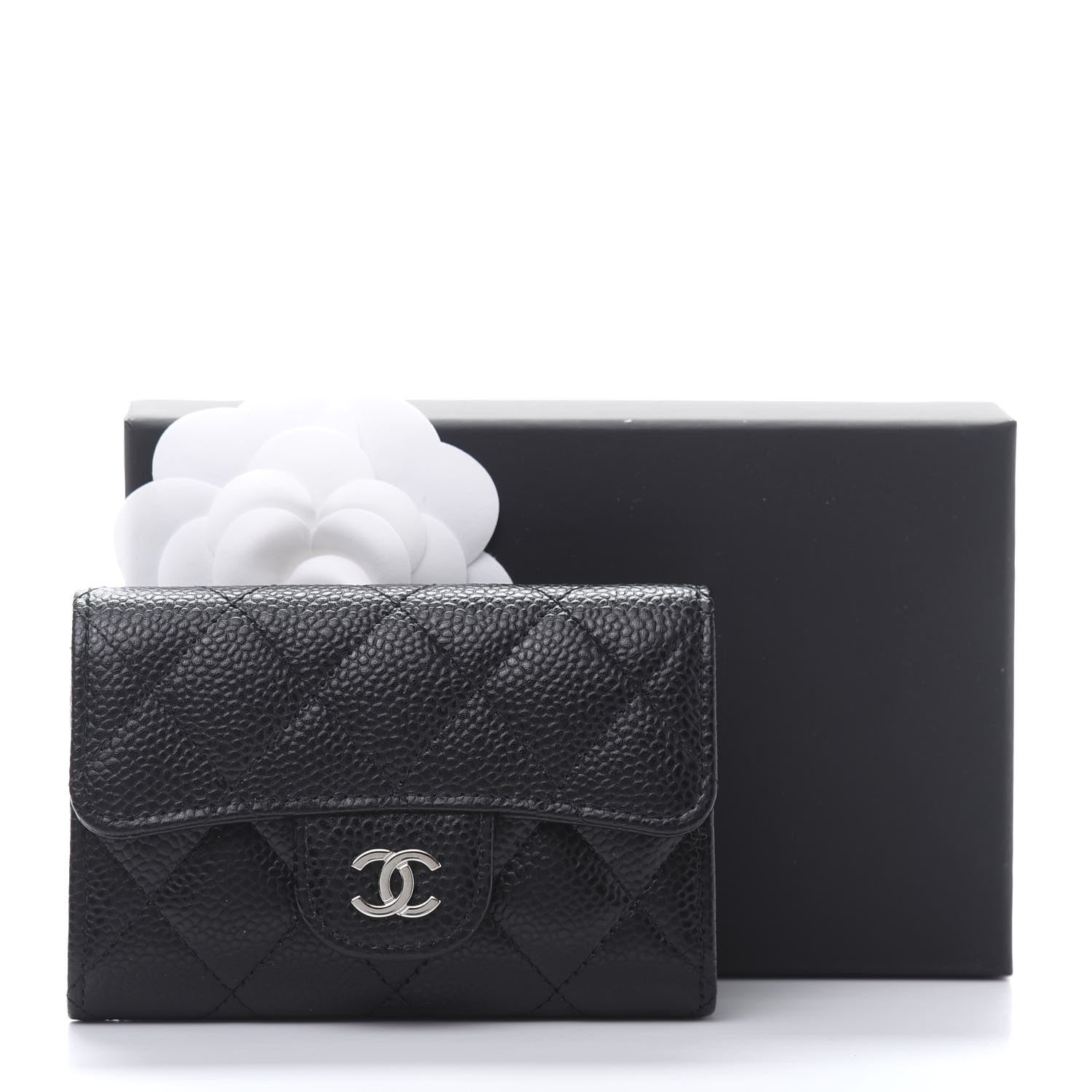 Chanel Caviar Quilted Flap Card Holder Black 11 of 11