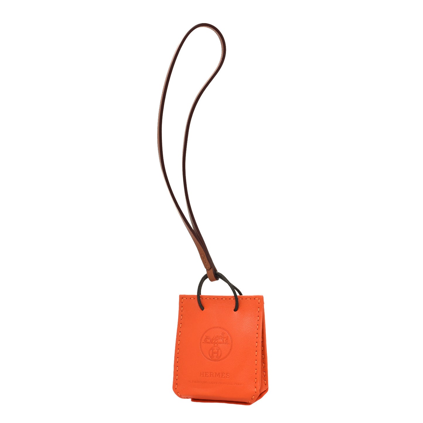 Milo Lambskin Swift Shopping Bag Charm Feu Gold