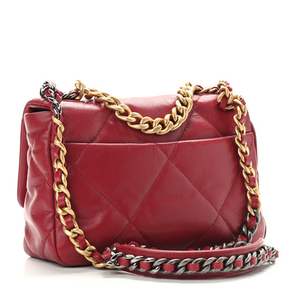 Chanel Goatskin Quilted Medium Chanel 19 Flap Red 3 of 9