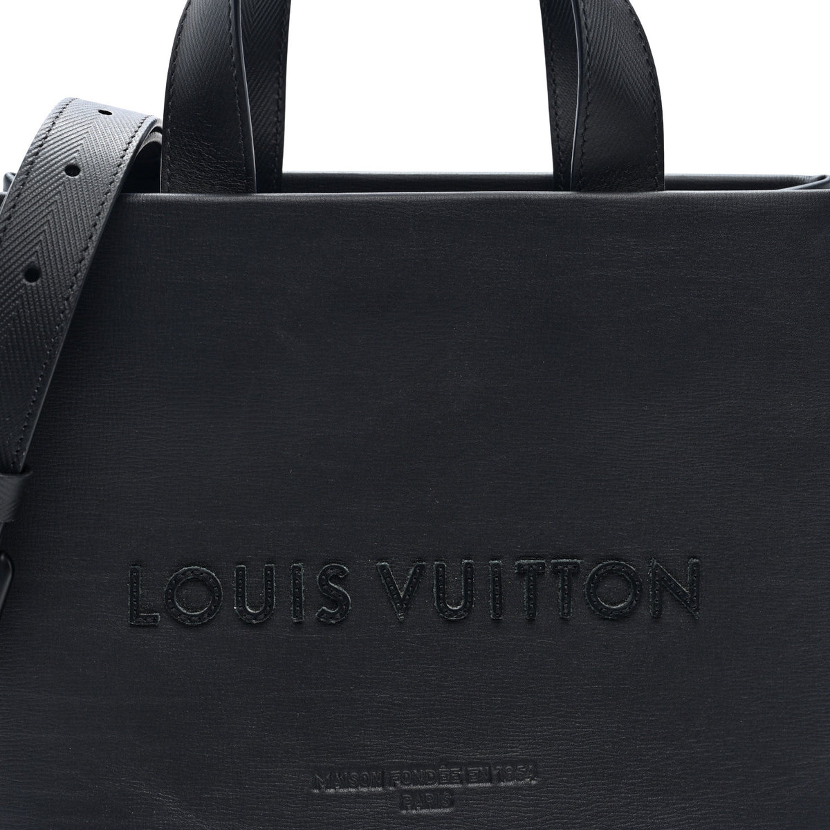 Calfskin Mini Shopper Tote  Black