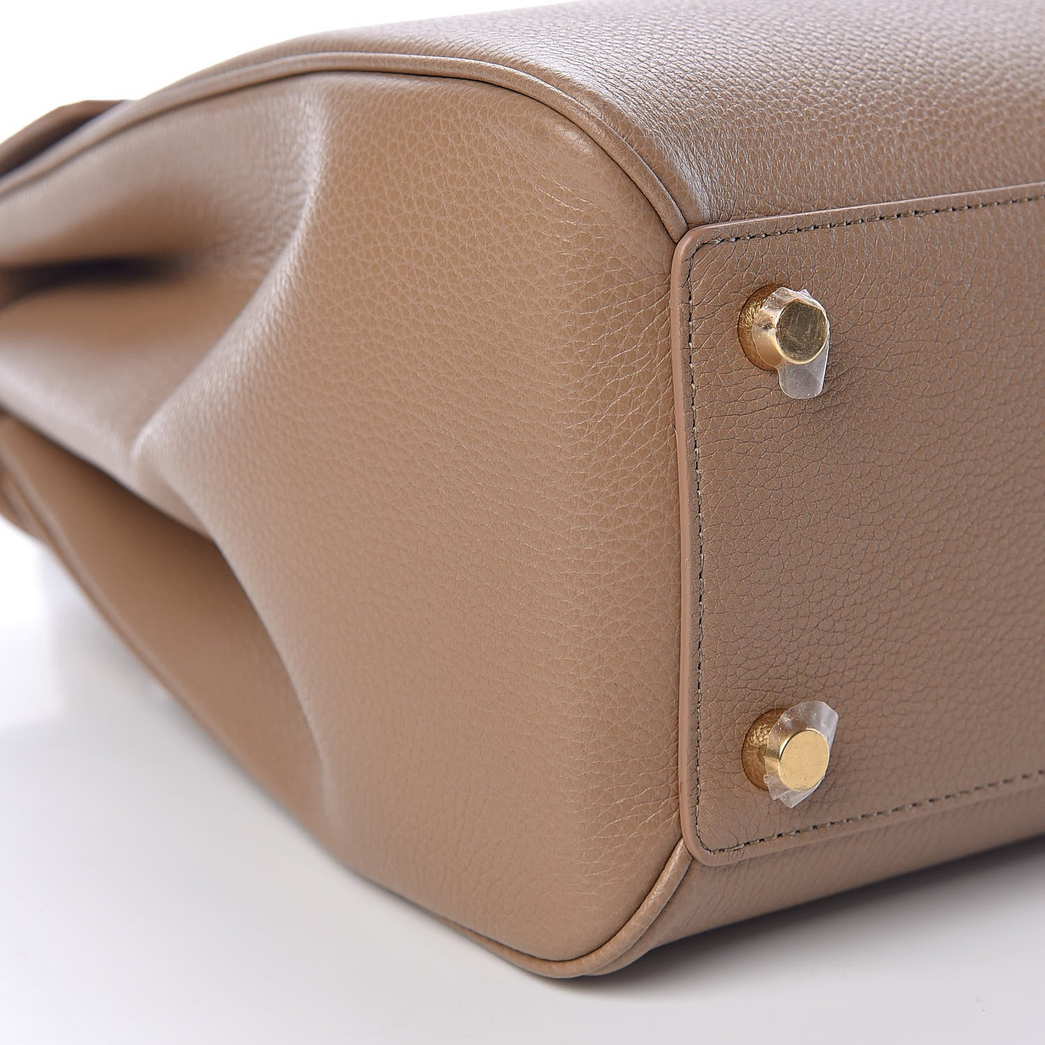 Celine Grained Calfskin Classique 16 Top Handle Bag Beige 10 of 11