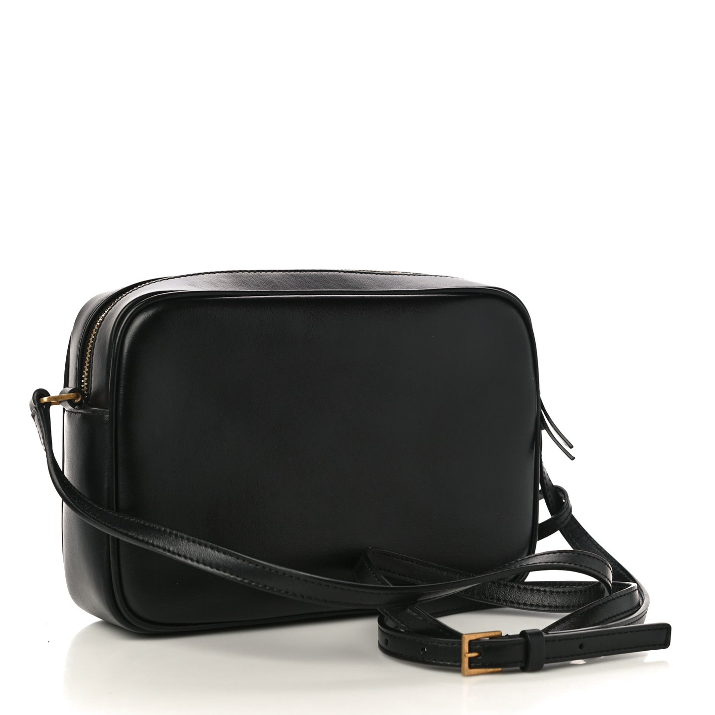 Calfskin Leopard Print Monogram Lou Camera Bag Black