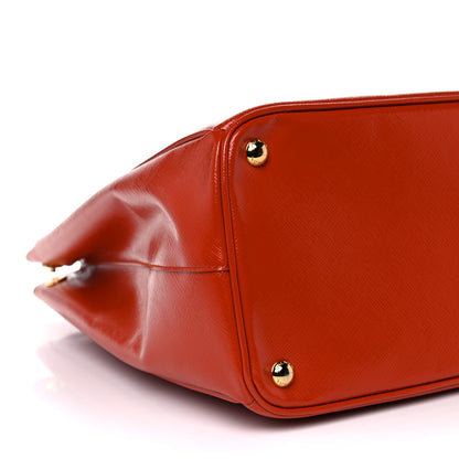 Prada Saffiano Vernice Parabole Tote Arancio 8 of 20