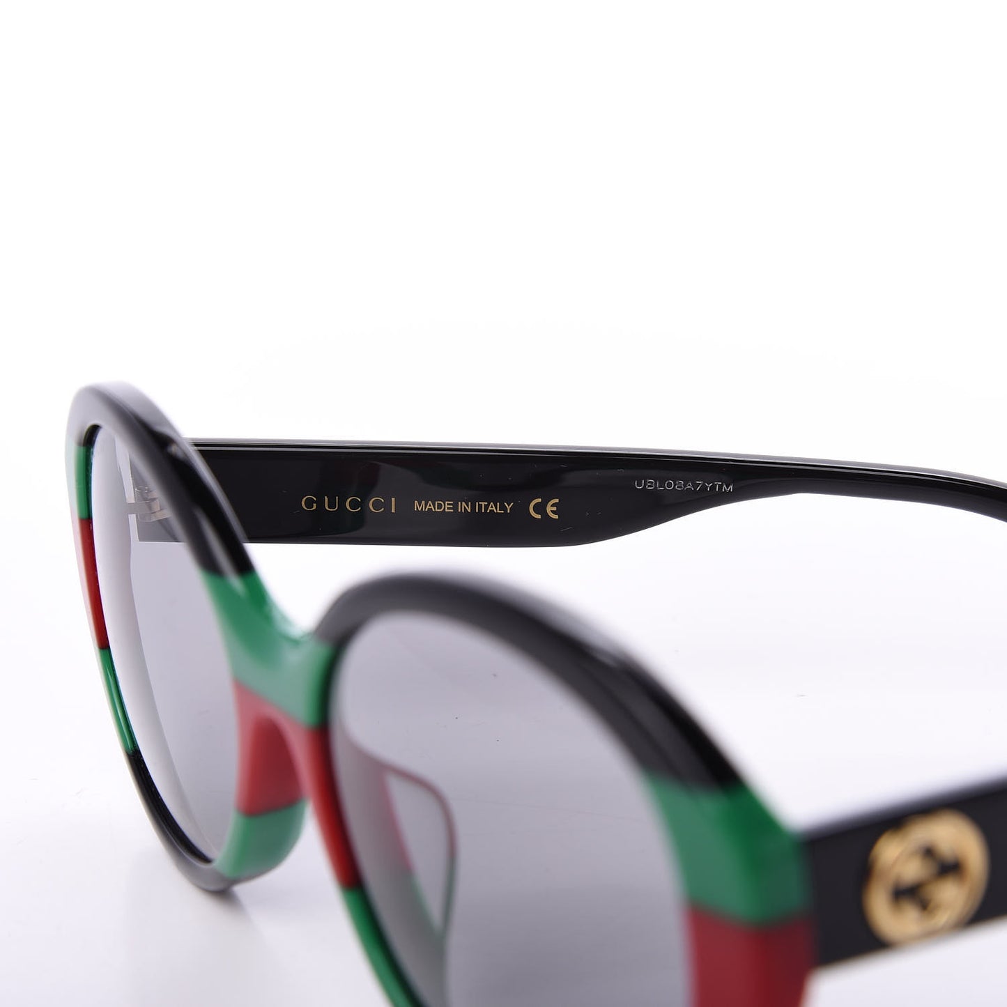 Round Web Sunglasses GG0279SA Black Green
