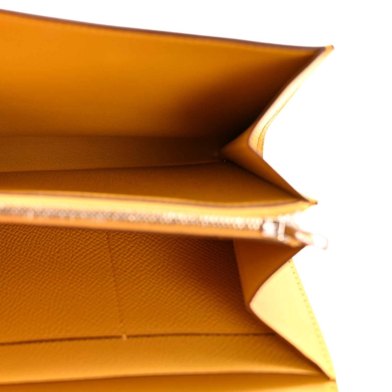 Hermes Epsom Constance Compact Passant Wallet Jaune Ambre 5 of 10