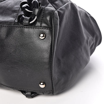 Chanel Calfskin Modern Chain Rhodoid East West Tote Black 14 of 16