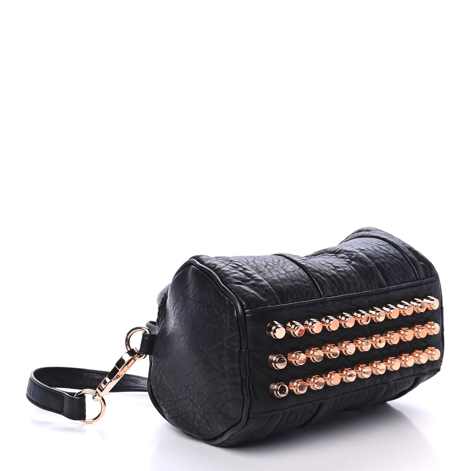 Alexander Wang Pebbled Lambskin Mini Rockie Black Rose Gold Hardware 3 of 5