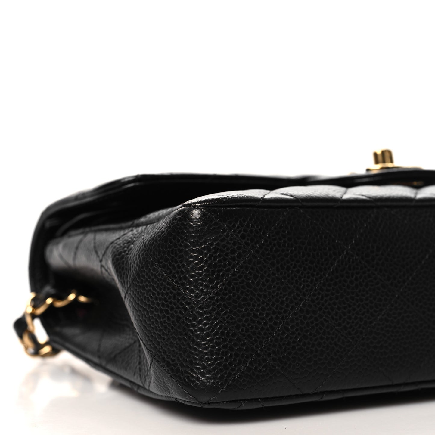 Caviar Quilted Small Double Flap Black