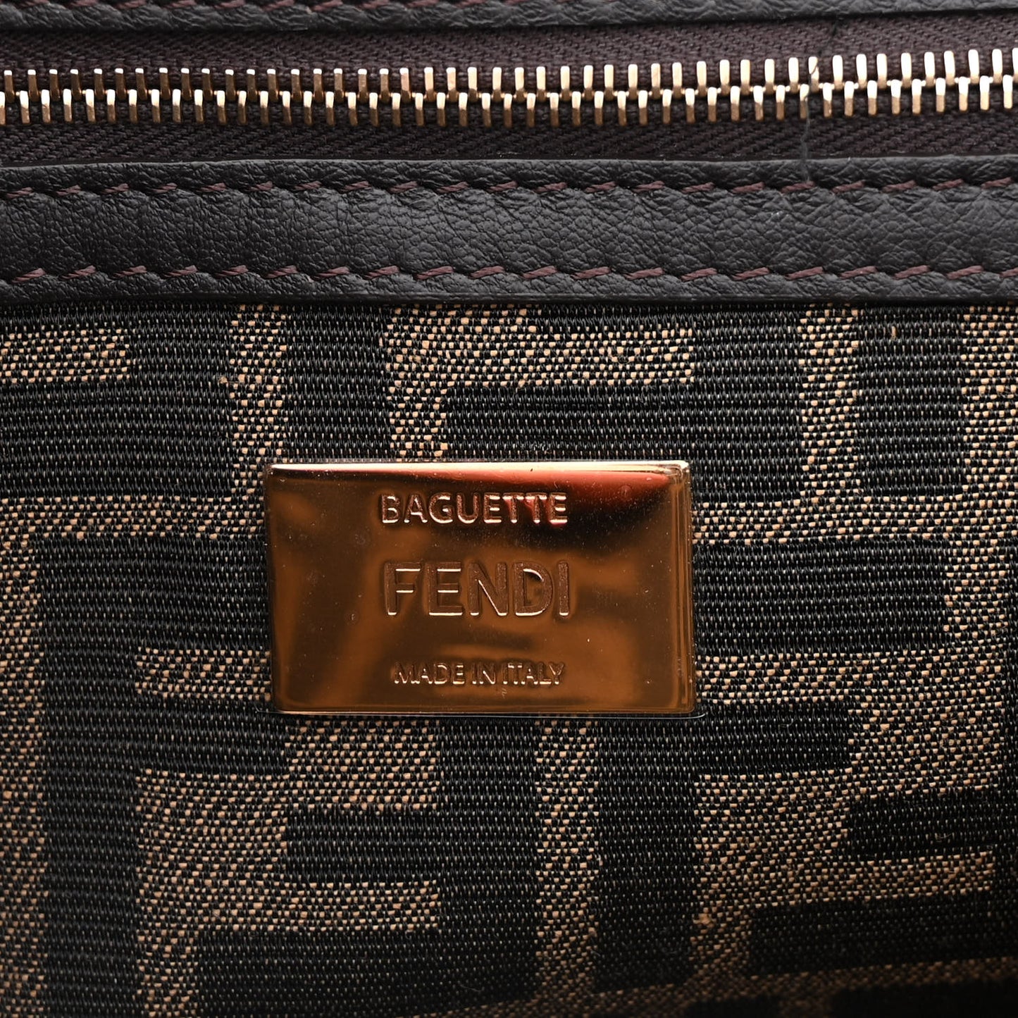 Fabric Jacquard FF 1974 Medium Baguette Tobacco Moro Black