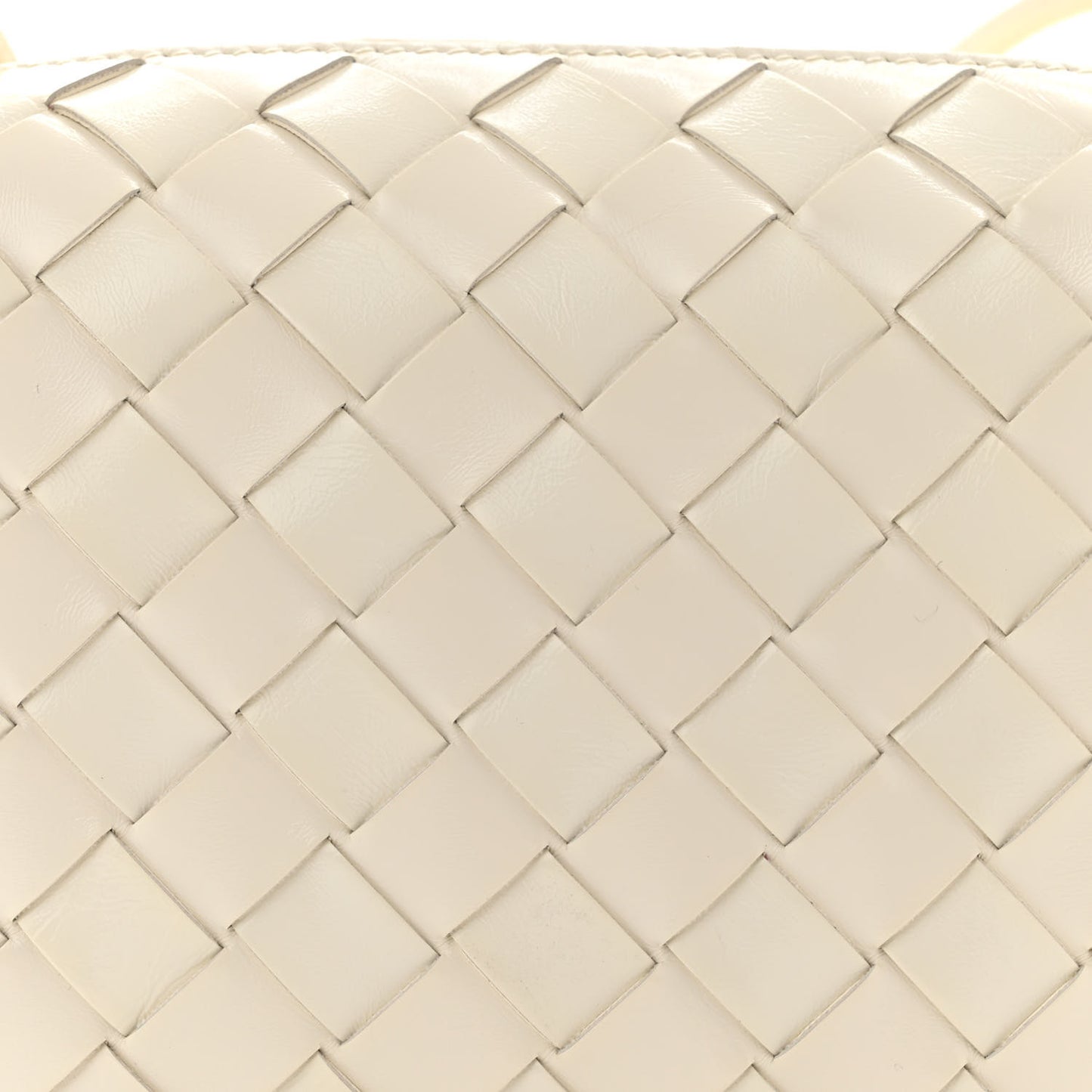 Nappa Intrecciato Metallic Knot Mini Loop Camera Bag Bone