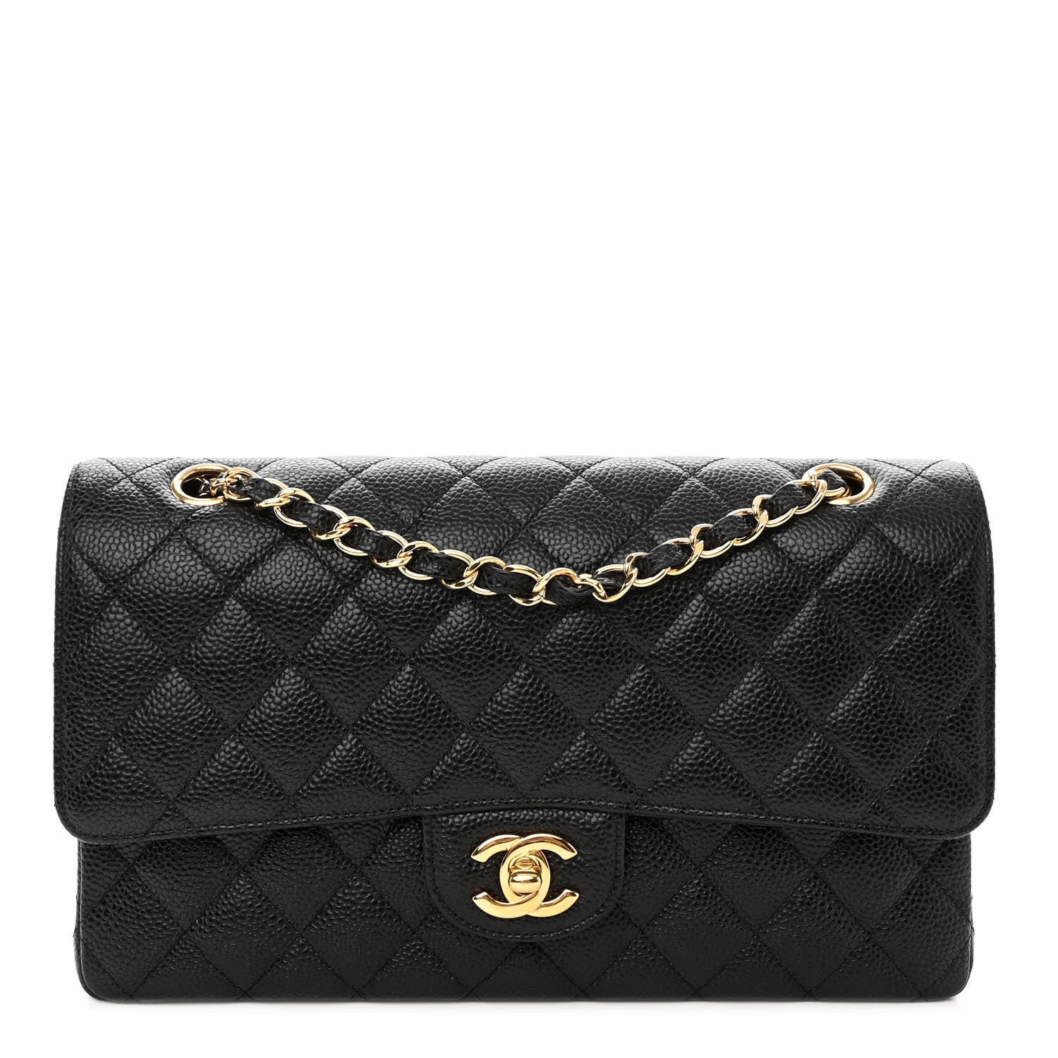 Chanel Caviar Quilted Medium Double Flap Black 1 of 10