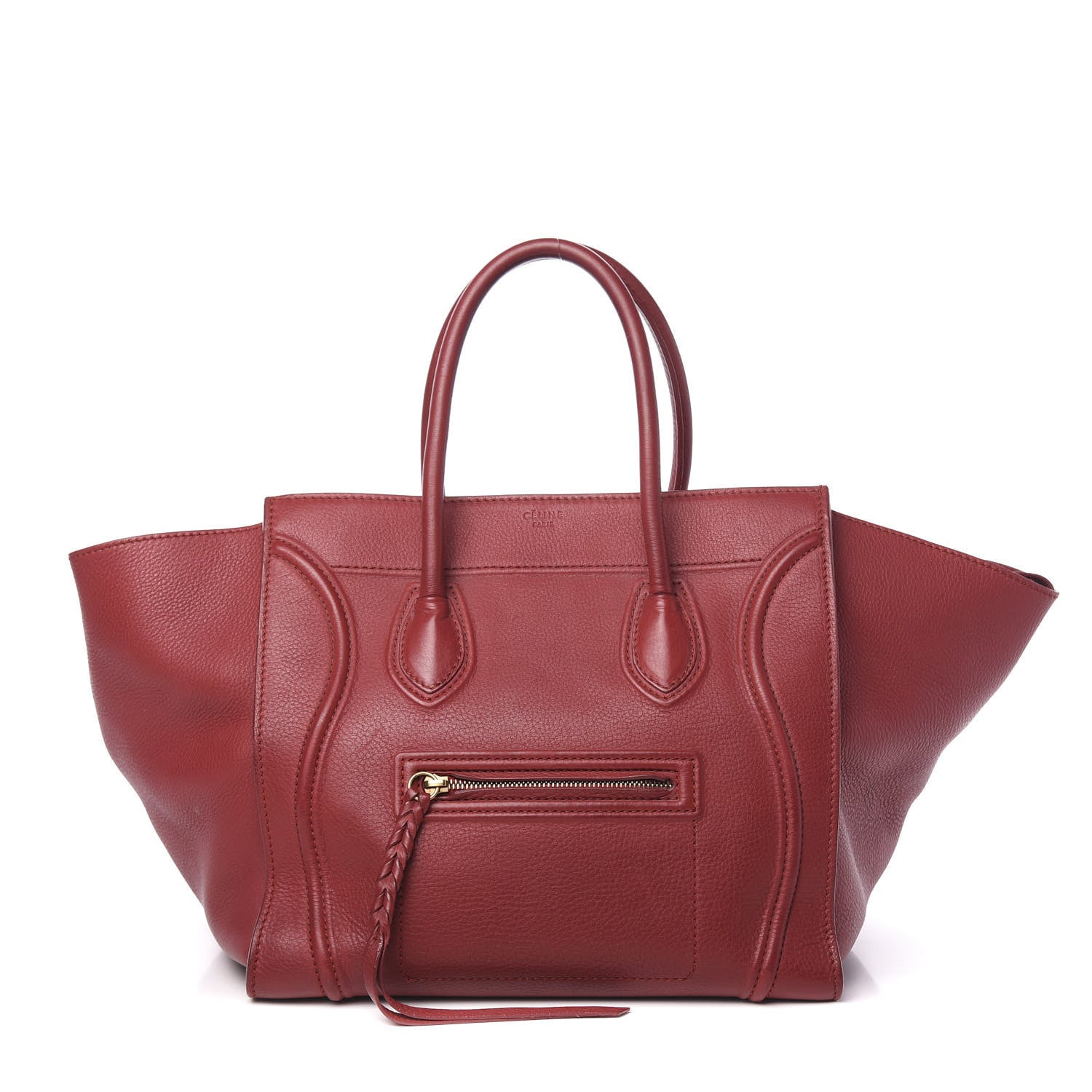 Celine Supple Calfskin Medium Phantom Luggage Red 1 of 18