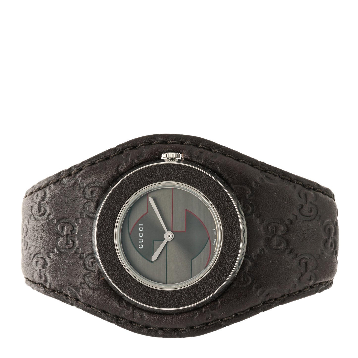 Stainless Steel Calfskin 36mm U-Play Quartz Watch Brown