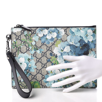 Gucci GG Supreme Monogram Blooms Messenger Blue 2 of 7