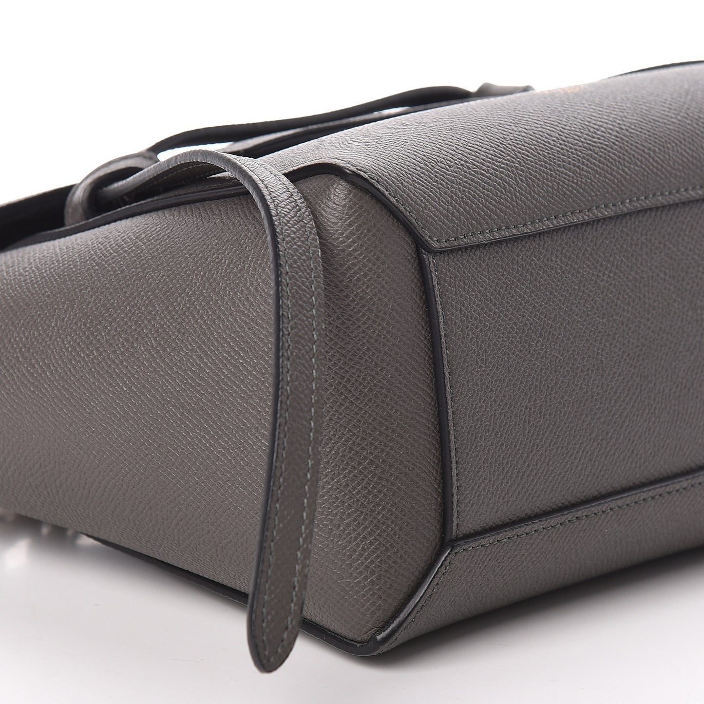 Grained Calfskin Nano Belt Bag Grey