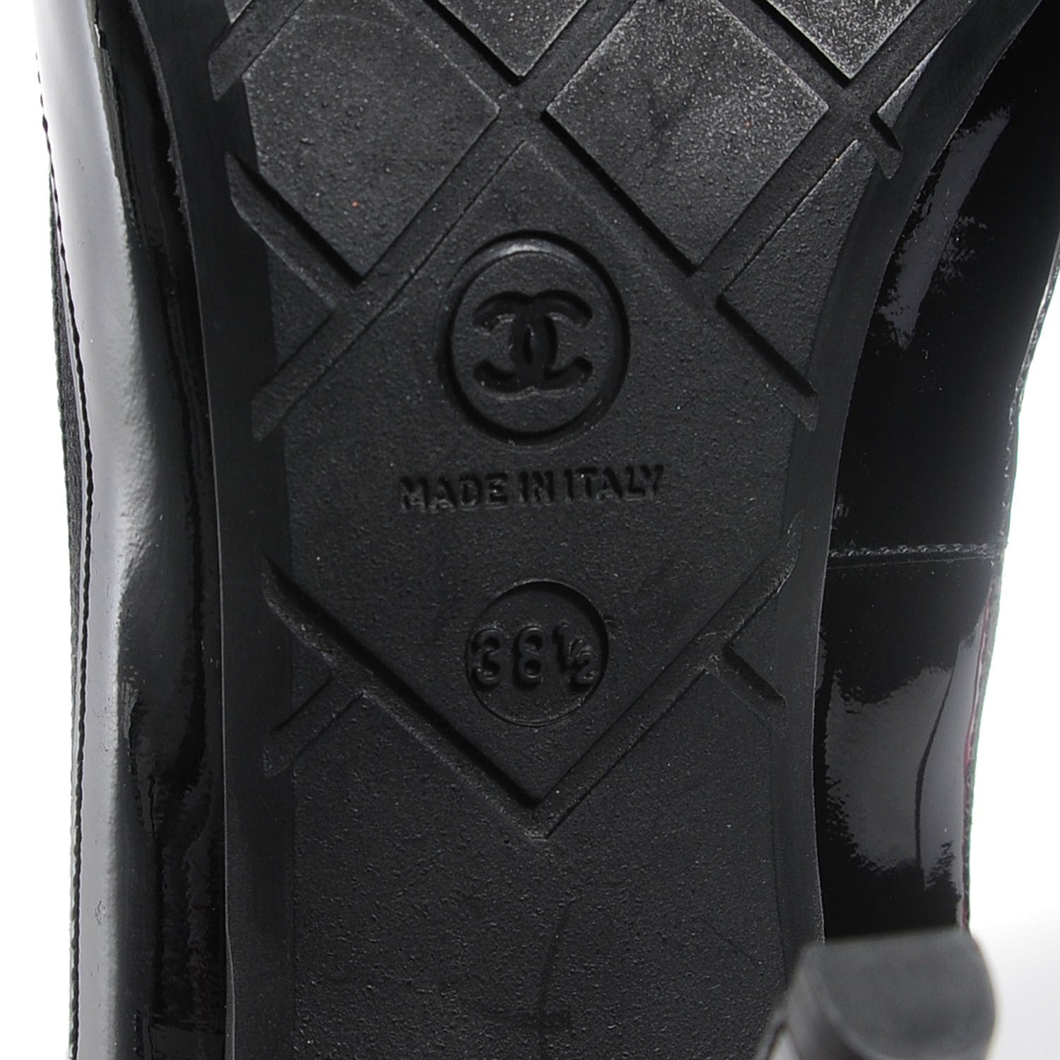 Chanel Patent Sock Boots 38.5 Black 6 of 6