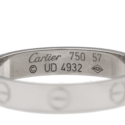 Cartier 18K White Gold 3.5mm LOVE Wedding Band Ring 57 8 4 of 4