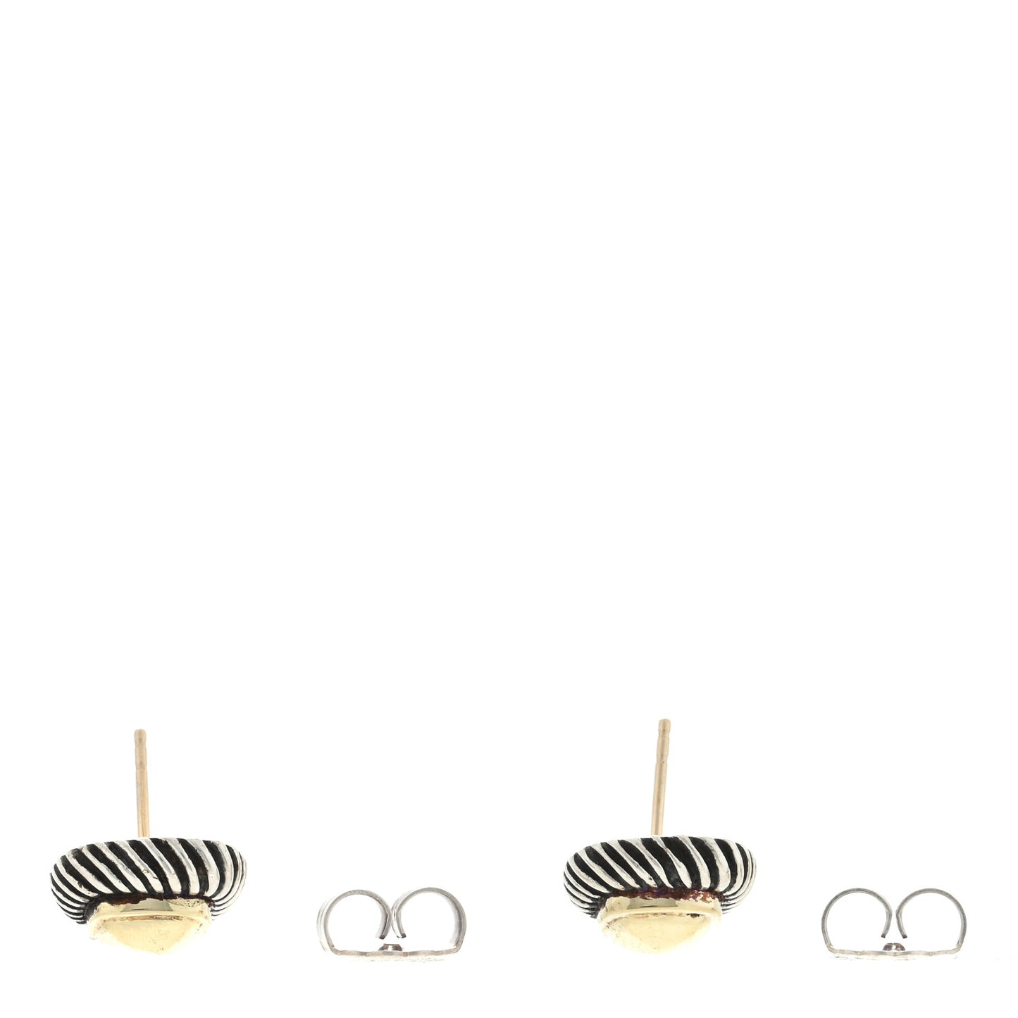 Sterling Silver 14K Yellow Gold 7mm Albion Earrings