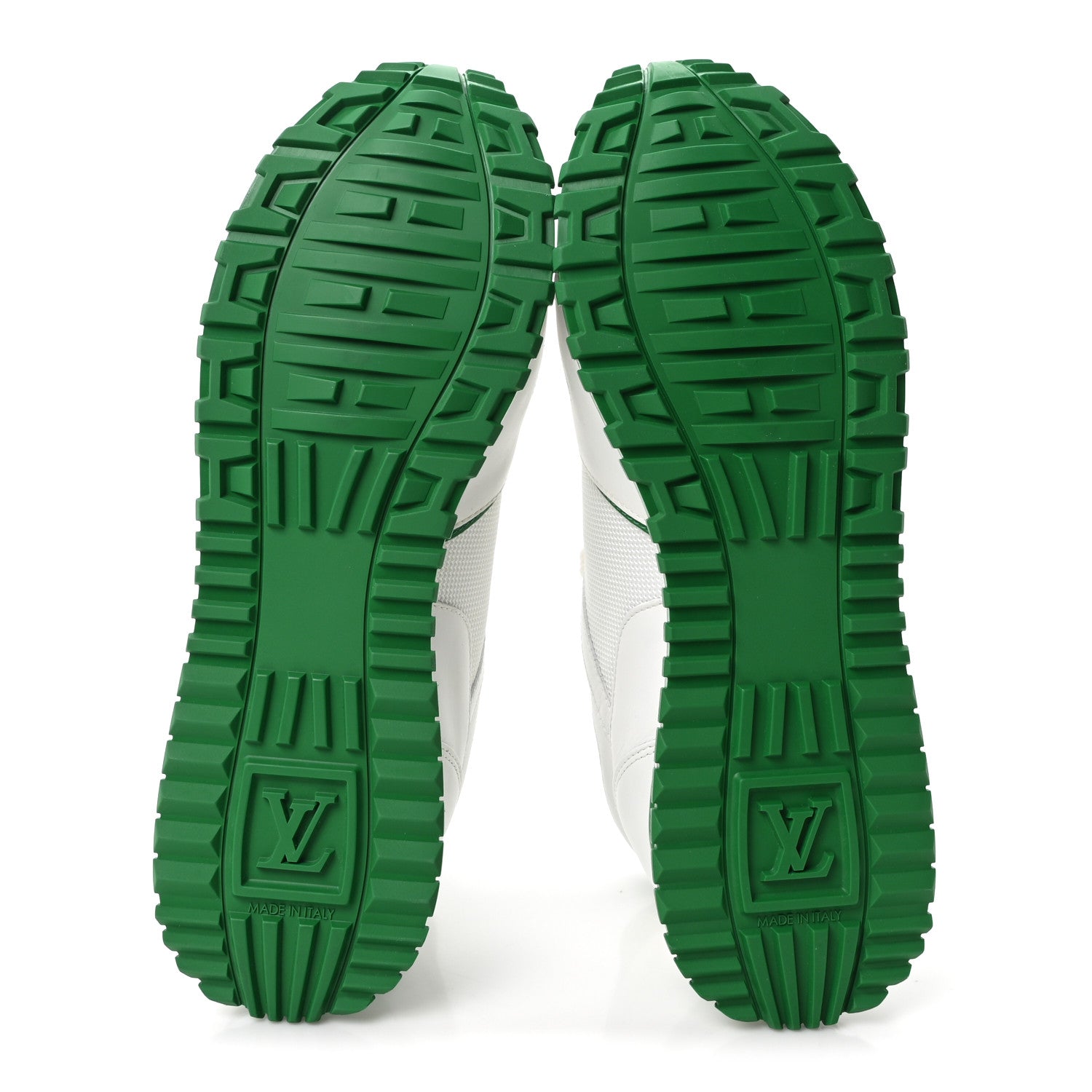 Louis Vuitton Calfskin Monogram Run Away Sneakers 40 White Green 6 of 9