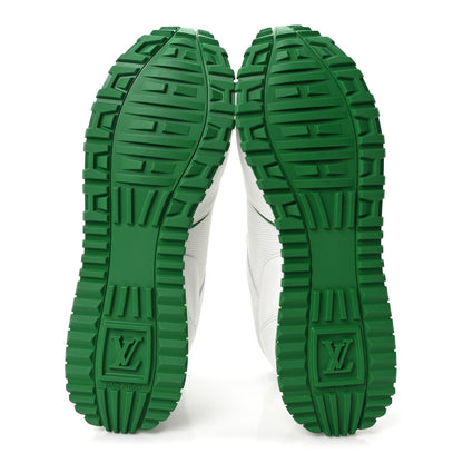 Louis Vuitton Calfskin Monogram Run Away Sneakers 40 White Green 6 of 9