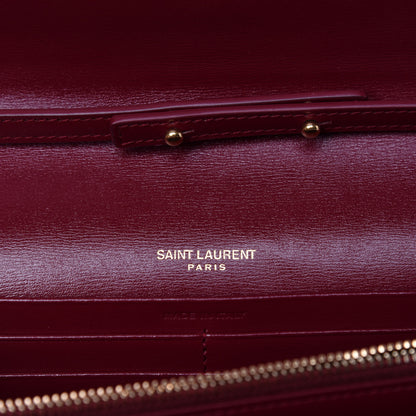 Saint Laurent Smooth Calfskin Monogram Sulpice Chain Wallet Amaretto 8 of 10