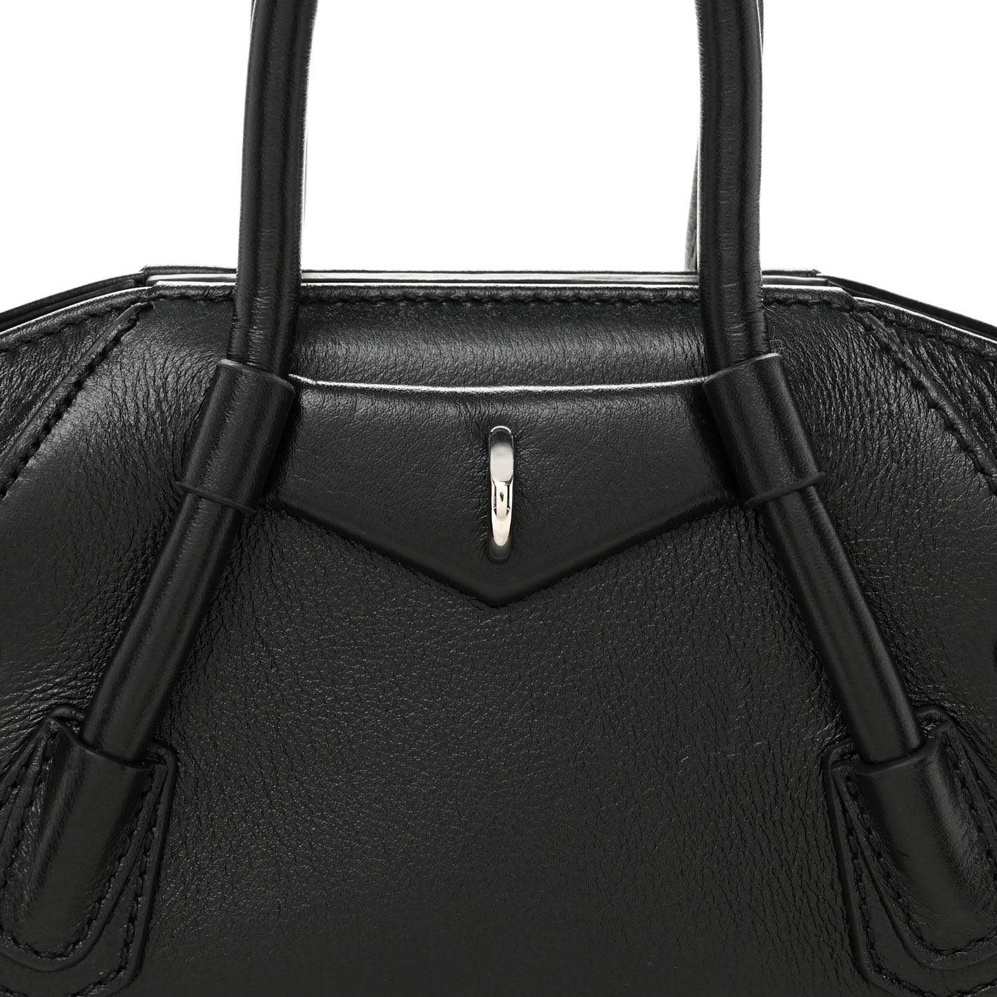Calfskin Lace Mini Antigona Stretch Black