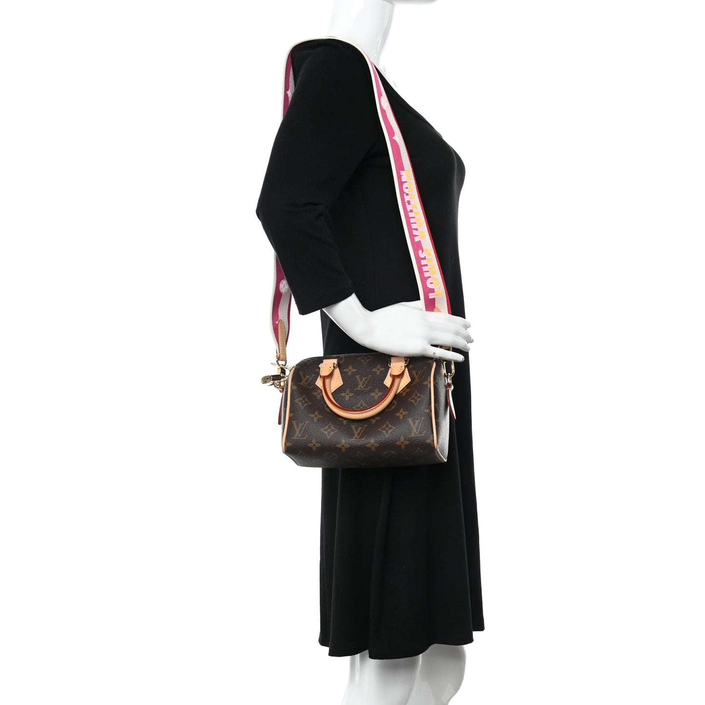 Monogram Speedy Bandouliere 20 Fuchsia