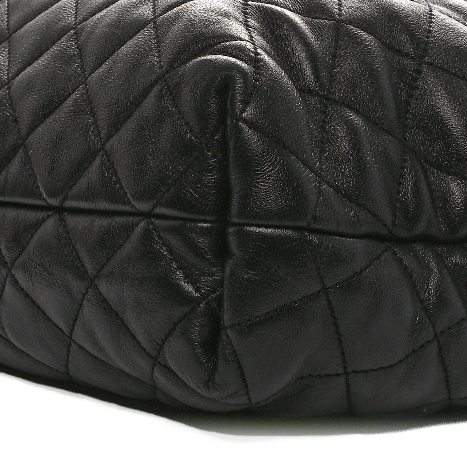 Saint Laurent Lambskin Quilted Maxi Icare Shopping Tote Black 11 of 11